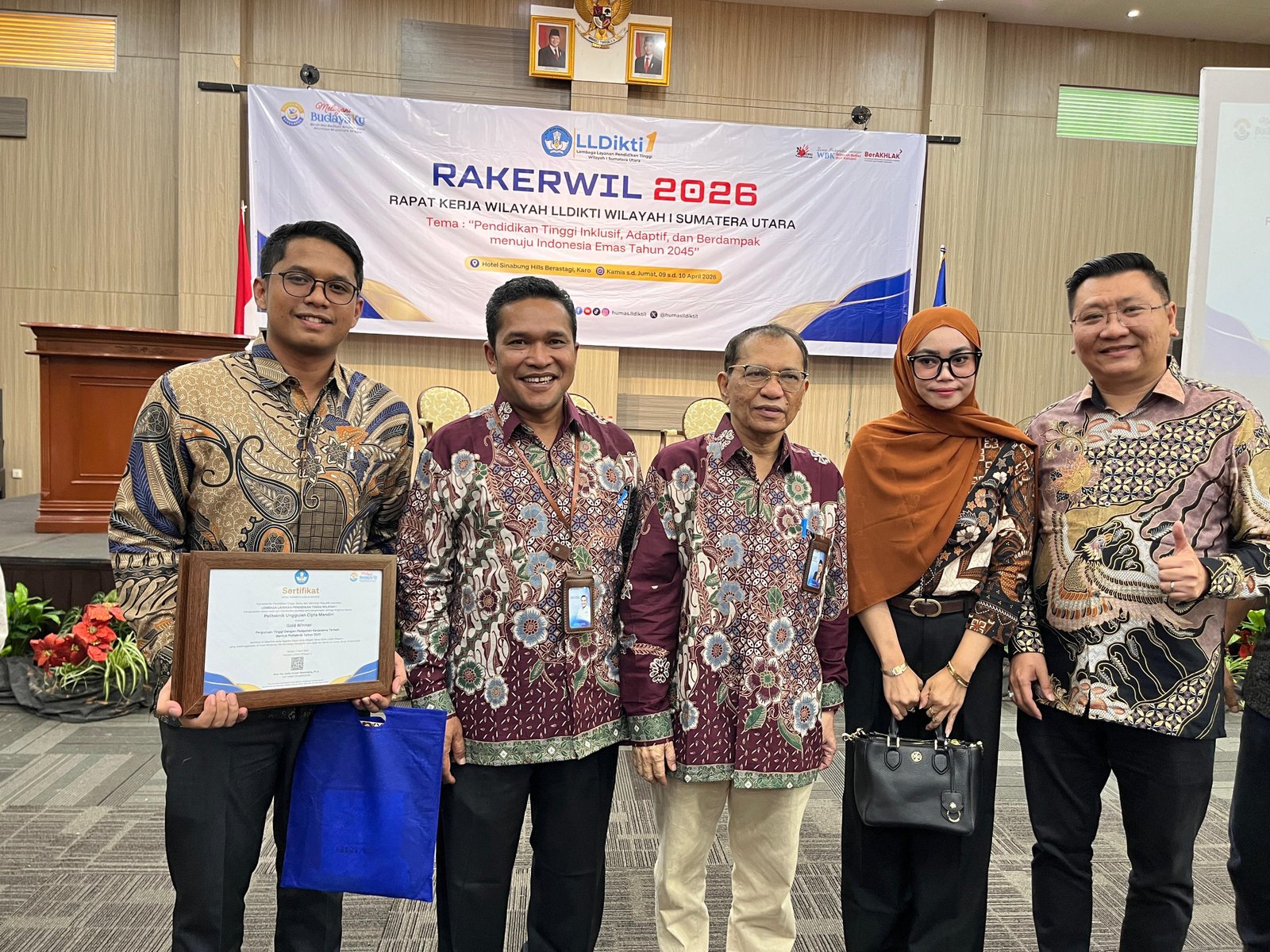 UCM Campus Raih Tiga Penghargaan di Rakerwil LLDikti I 2026
